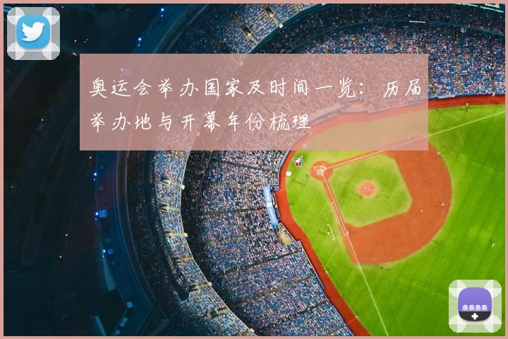 奥运会举办国家及时间一览:历届举办地与开幕年份梳理