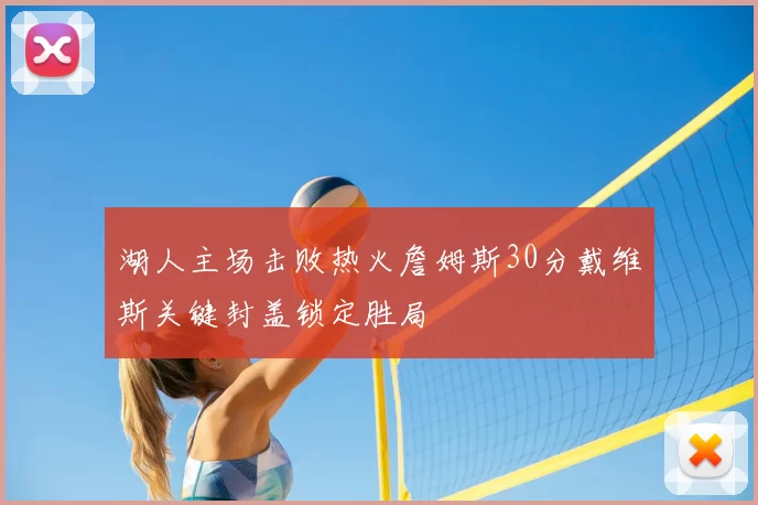 湖人主场击败热火詹姆斯30分戴维斯关键封盖锁定胜局